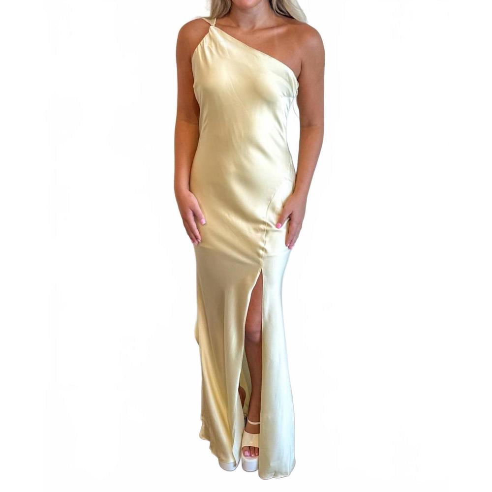 NEW FORE ayse long scarf maxi dress in yellow